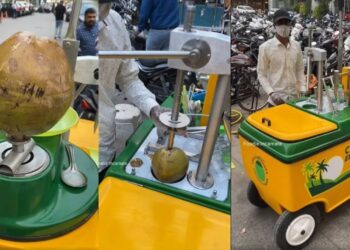 ഹൈടെക്ക്‌-കരിക്കിന്‍-വെള്ളം;-ഒരു-ഗ്ലാസിന്-വില-50-രൂപ;-വൈറലായി-തെരുവോര-കച്ചവടക്കാരന്‍