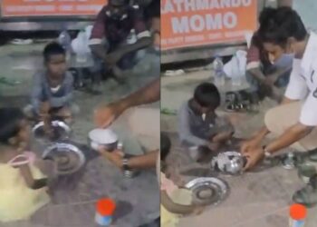 തന്റെ-ഭക്ഷണം-തെരുവ്-കുട്ടികള്‍ക്ക്-വിളമ്പി,-താരമായി-പോലീസ്-ഉദ്യോഗസ്ഥന്‍