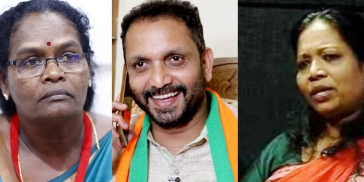 ബത്തേരിയില്‍-ജാനുവിന്-25-ലക്ഷം-കൈമാറി:-പണം-തുണിസഞ്ചിയില്‍;-മുകളില്‍-ചെറുപഴമുണ്ടായിരുന്നു-പ്രസീത