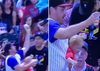 ഒരു-കയ്യിൽ-ബിയർ!-മറുകൈയ്യിലെ-കുട്ടിയെ-വിട്ട്-പന്ത്-പിടിച്ചു,-ഈ-അച്ഛൻ-സൂപ്പറാ…