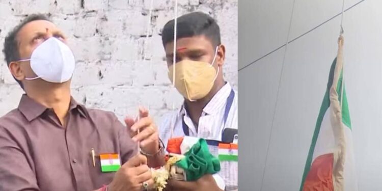 ദേശീയപതാക-തലതിരിച്ച്-ഉയർത്തിയ-സംഭവം:-ദേശീയതയെ-അപമാനിച്ചതിന്-കെ.-സുരേന്ദ്രനെതിരെ-കേസെടുത്തു