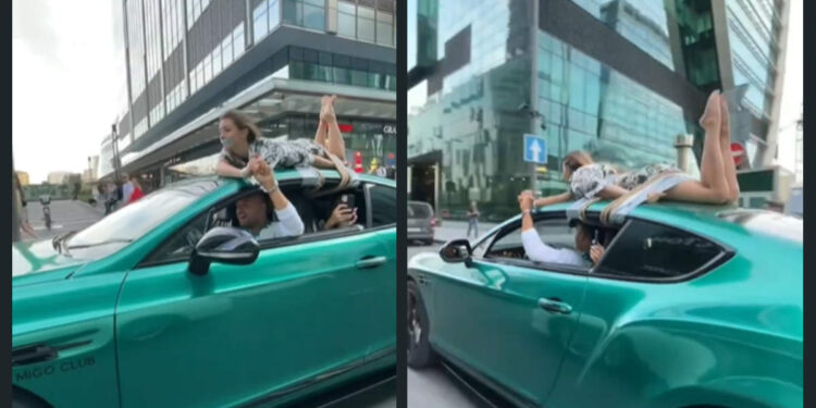 കാറിന്-മുകളിൽ-കാമുകിയെ-വരിഞ്ഞുകെട്ടി-നഗരയാത്ര;-കാരണം-വിചിത്രം