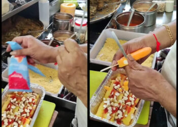 തേങ്ങാവെള്ളത്തിൽ-കുതിർത്ത-ബ്രെഡ്,-അരിഞ്ഞിട്ട-ഐസ്ക്രീം,-പിന്നെ-കുറെ-ചീസും