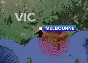 മെൽബണിൽ നിന്ന് 150 കിലോമീറ്റർ ദൂരെയുള്ള മാൻസ്ഫീൽഡ് കേന്ദ്രീകൃതമായി ഓസ്‌ട്രേലിയയിൽ ഭൂകമ്പം.