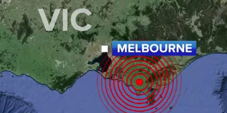 മെൽബണിൽ നിന്ന് 150 കിലോമീറ്റർ ദൂരെയുള്ള മാൻസ്ഫീൽഡ് കേന്ദ്രീകൃതമായി ഓസ്‌ട്രേലിയയിൽ ഭൂകമ്പം.