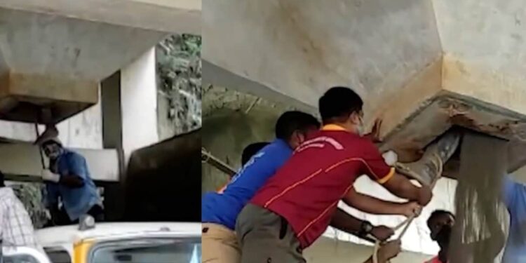 കാൽ-പുറത്തേക്ക്-തൂങ്ങിക്കിടക്കുന്ന-നിലയിൽ,-മലപ്പുറത്ത്-യുവാവ്-എം-സാൻഡ്-ടാങ്കിൽ-മരിച്ച-നിലയിൽ