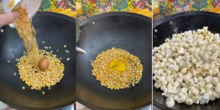 മുട്ട-ചേര്‍ത്തുണ്ടാക്കിയ-പോപ്‌കോണ്‍;-കണ്‍ഫ്യൂഷനിലായി-സോഷ്യല്‍-മീഡിയ