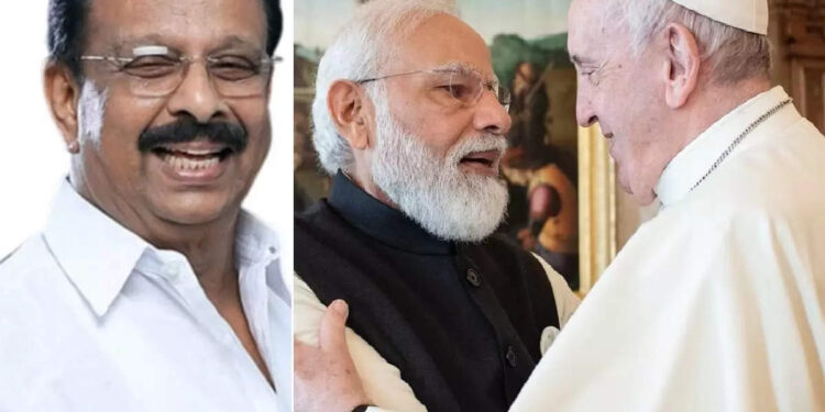 മാർപാപ്പയുമായുള്ള-കൂടിക്കാഴ്ച;-‘മോദിയുടെ-ലക്ഷ്യം-മറ്റൊന്ന്’,-വിമർശനവുമായി-കെ-സുധാകരൻ