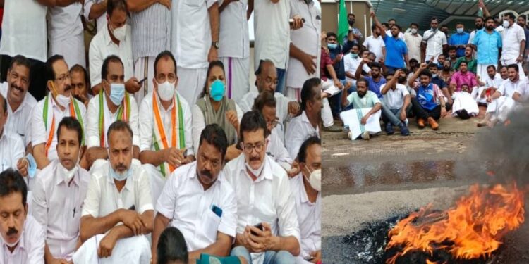 സിഐ-സുധീറിനെതിരേ-വ്യാപക-പ്രതിഷേധം;-ഡിഐജിയുടെ-വാഹനം-തടഞ്ഞ്-കോണ്‍ഗ്രസ്,-ആന്റിന-ഒടിച്ചെടുത്തു