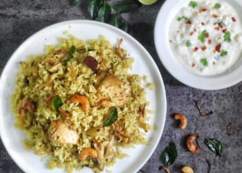 കറിവേപ്പില-ചിക്കൻ-പുലാവും-ഉരുളക്കിഴങ്ങ്-റൈത്തയും;-കിടിലൻ-കോമ്പിനേഷൻ