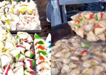 പച്ചയും-ചുവപ്പും-നിറങ്ങളില്‍-സമൂസ;-വൈറലായി-കാന്‍പുര്‍-സ്ട്രീറ്റ്-ഫുഡ്-കച്ചവടക്കാരന്‍