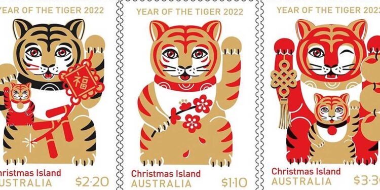 ചാന്ദ്രപുതുവർഷം-കുറിക്കാൻ-ഓസ്ട്രേലിയൻ-തപാൽവകുപ്പിന്റെ-“ഭാഗ്യക്കടുവ”-സ്റ്റാമ്പുകൾ