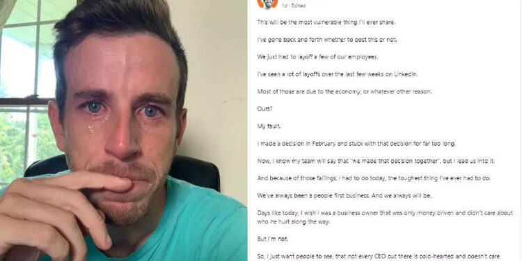 ജീവനക്കാരെ-പിരിച്ചുവിട്ട-ശേഷം-പൊട്ടി-കരഞ്ഞ്-സിഇഒ;-വിമര്‍ശിച്ച്-സോഷ്യല്‍-മീഡിയ