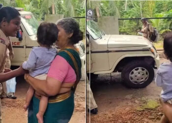 ‘അമ്മ-ഡ്യൂട്ടിക്ക്-പോയിട്ട്-വരാം-മുത്തേ’,-ഒരു-ക്യൂട്ട്-യാത്രപ്പറച്ചില്‍;-വനിത-പൊലീസിന്റെയും-കുഞ്ഞിന്റെയും-വീഡിയോ-വൈറല്‍