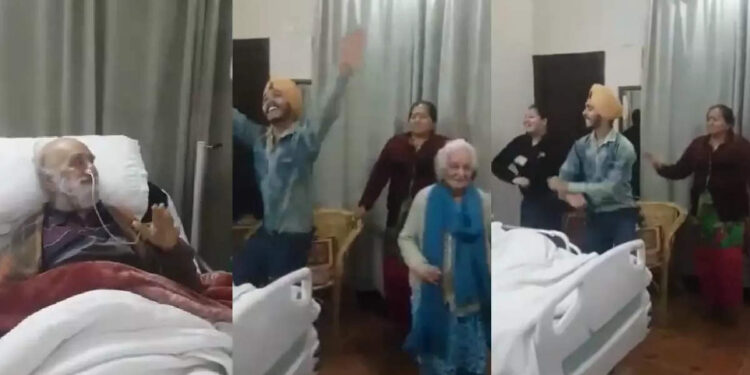 ആശുപത്രിയിലായ-മുത്തച്ഛനെ-സന്തോഷിപ്പിക്കാന്‍-നൃത്തം-ചെയ്ത്-കുടുംബാംഗങ്ങള്‍;-ഹൃദ്യം-ഈ-കാഴ്ച