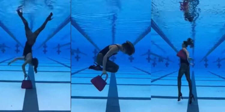 നീന്തല്‍-കുളത്തില്‍-തലകീഴായി-ക്യാറ്റ്-വാക്ക്;-ലോക-ചാമ്പ്യന്റെ-വീഡിയോ-ശ്രദ്ധേയമാകുന്നു