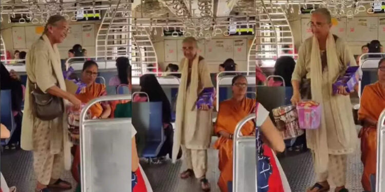 നിറ-പുഞ്ചിരിയോടെ-കൈയില്‍-ചോക്ലൈറ്റുകളുമായി-ഒരു-മുത്തശി;-ഈ-കാഴ്ച-നിങ്ങളുടെ-മനസ്-നിറയ്ക്കും