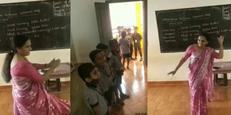ക്ലാസ്-മുറിയില്‍-കുരുന്നുകളുടെ-‘ശ്രീവല്ലിയ്ക്ക്’-ചുവടുവെച്ച്-ബിന്ദു-ടീച്ചര്‍;-കുഞ്ഞു-മനസുകളിലെ-കൗതുകങ്ങളുടെ-കാവല്‍ക്കാരി,-കൈയ്യടിച്ച്-സോഷ്യല്‍-മീഡിയ