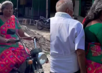 റൈഡര്‍-മുത്തശ്ശിയും-ഭര്‍ത്താവും;-സുന്ദരമായ-കാഴ്ചയെന്ന്-സോഷ്യല്‍-മീഡിയ