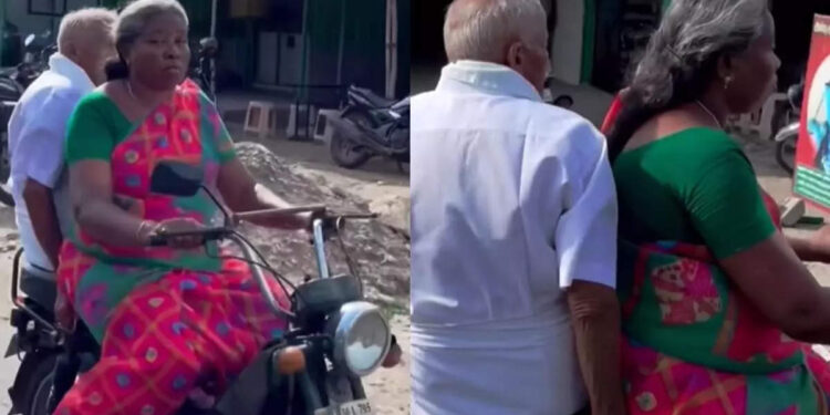 റൈഡര്‍-മുത്തശ്ശിയും-ഭര്‍ത്താവും;-സുന്ദരമായ-കാഴ്ചയെന്ന്-സോഷ്യല്‍-മീഡിയ