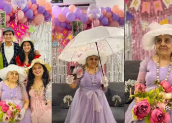 മുത്തശിയുടെ-വേറിട്ട-പിറന്നാള്‍-ആഘോഷം;-രാജകുമാരിയെ-പോലെ-സുന്ദരിയെന്ന്-സോഷ്യല്‍-മീഡിയ