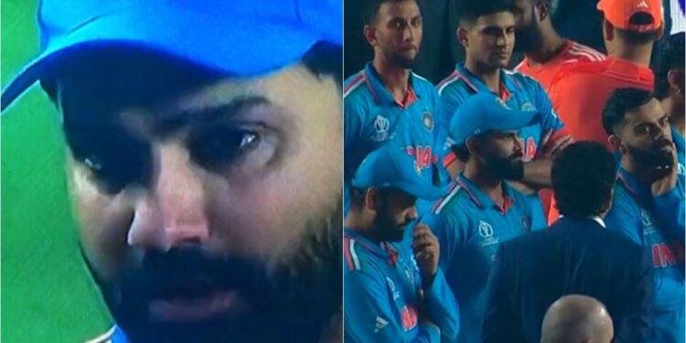 കണ്ണീരണിഞ്ഞ്-രോഹിത്ത്-ശർമ്മ;-ആശ്വസിപ്പിക്കാൻ-ഓടിയെത്തി-സച്ചിൻ,-വീഡിയോ