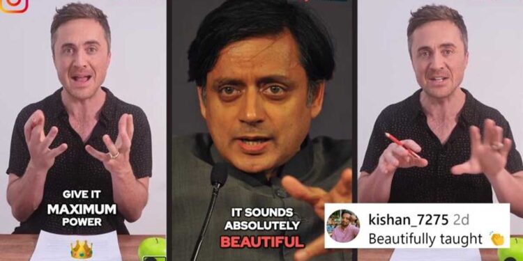 ശശി-തരൂരിനെപ്പോലെ-ഇംഗ്ലീഷ്-സംസാരിക്കാം;-ഓസ്ട്രേലിയന്‍-അദ്ധ്യാപകന്റെ-വീഡിയോ-വൈറല്‍