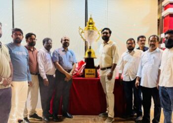 മിന-–-കേളി-ഫുട്ബോൾ;-ട്രോഫി-പ്രകാശനം-ചെയ്‌തു