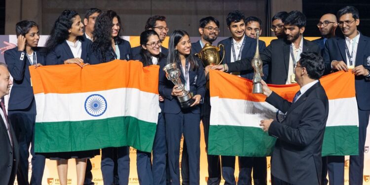 ലോക-ചെസ്-ഒളിമ്പ്യാഡ്:ഇന്ത്യയ്ക്ക്-ഇരട്ടി-മധുരം